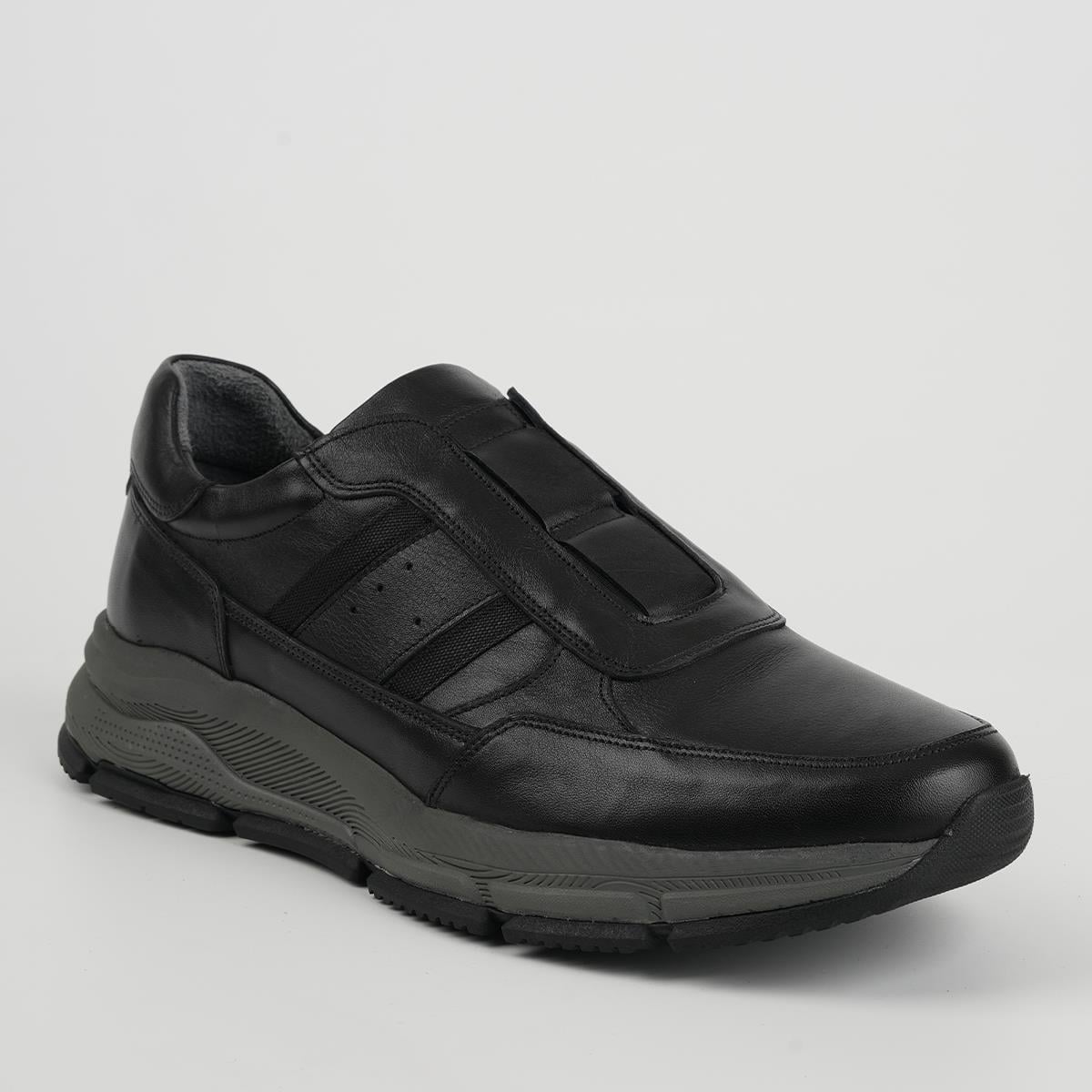 Fosco Hakiki Deri Sneaker Erkek Ayakkabı Siyah 3162 306
