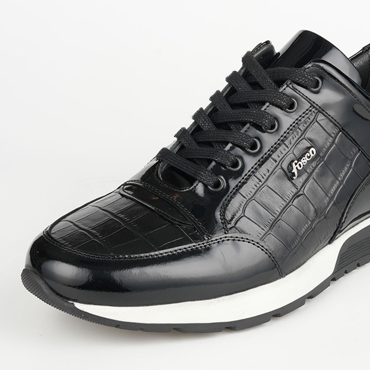 Fosco Rugan Deri Siyah Erkek Sneaker Ayakkabı 2515 430 888