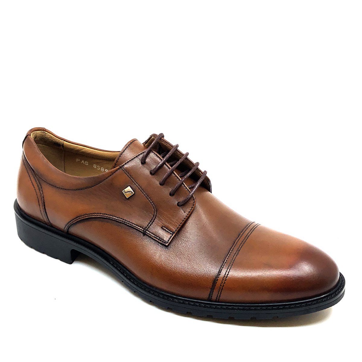 Bağcıklı Taba Hakiki Deri Kauçuk Taban Erkek Günlük Ayakkabı 8589 45