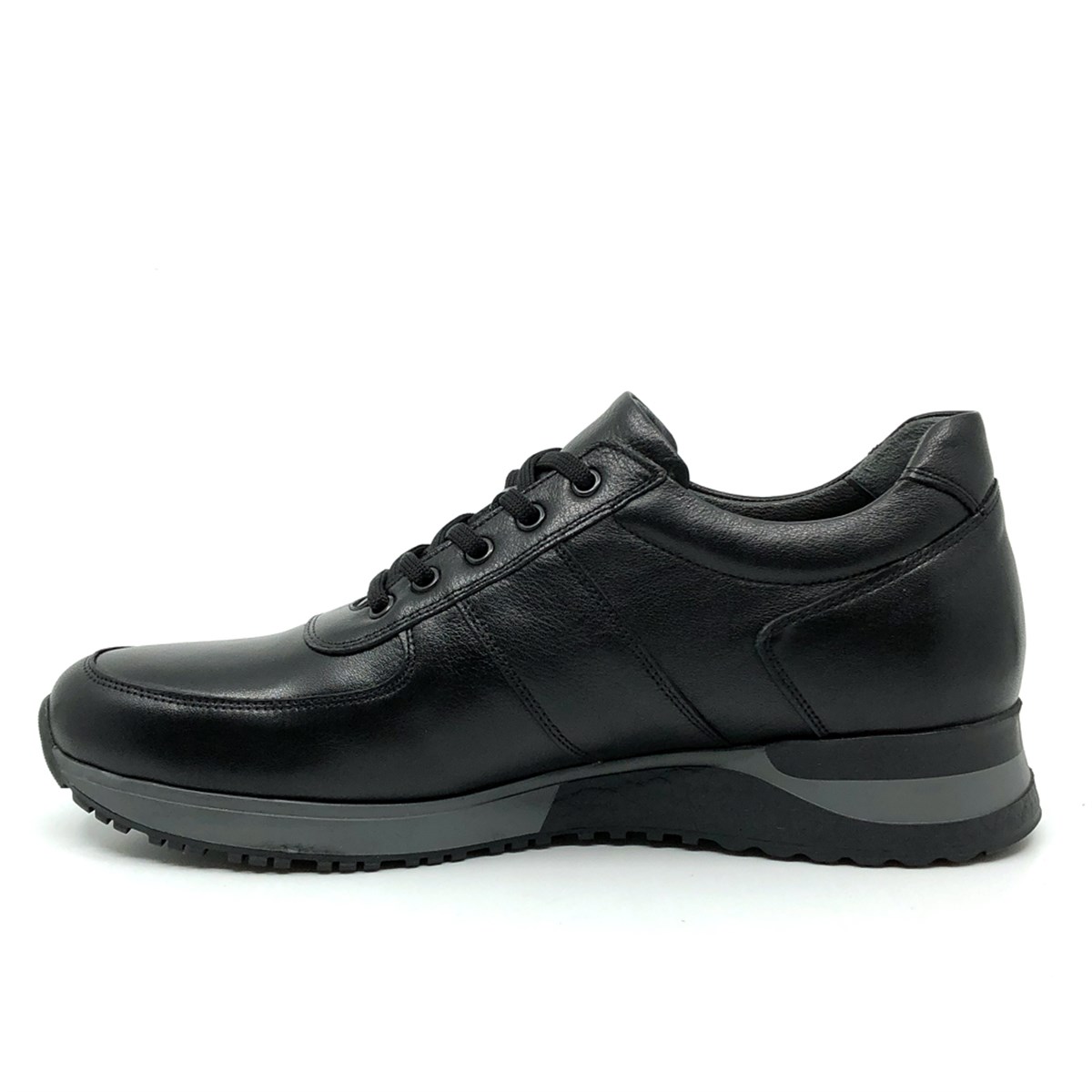 Fosco Hakiki Deri Siyah Erkek Sneaker Ayakkabı 2101-1 306