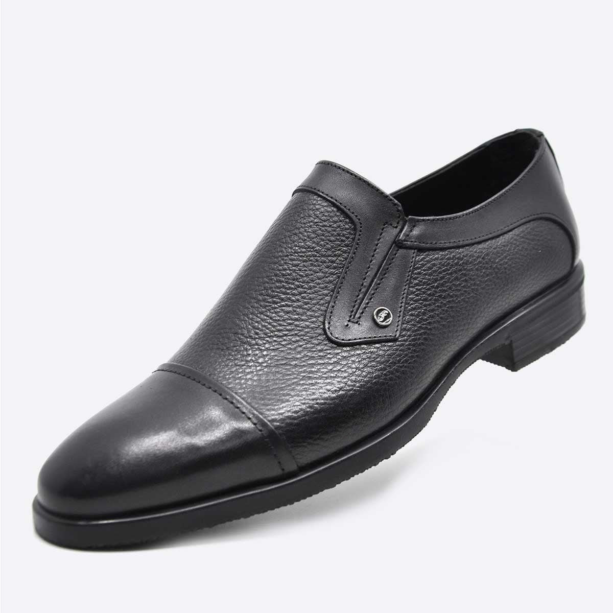 Fosco Hakiki Deri Siyah Kauçuk Taban Erkek Klasik Ayakkabı 9833 100