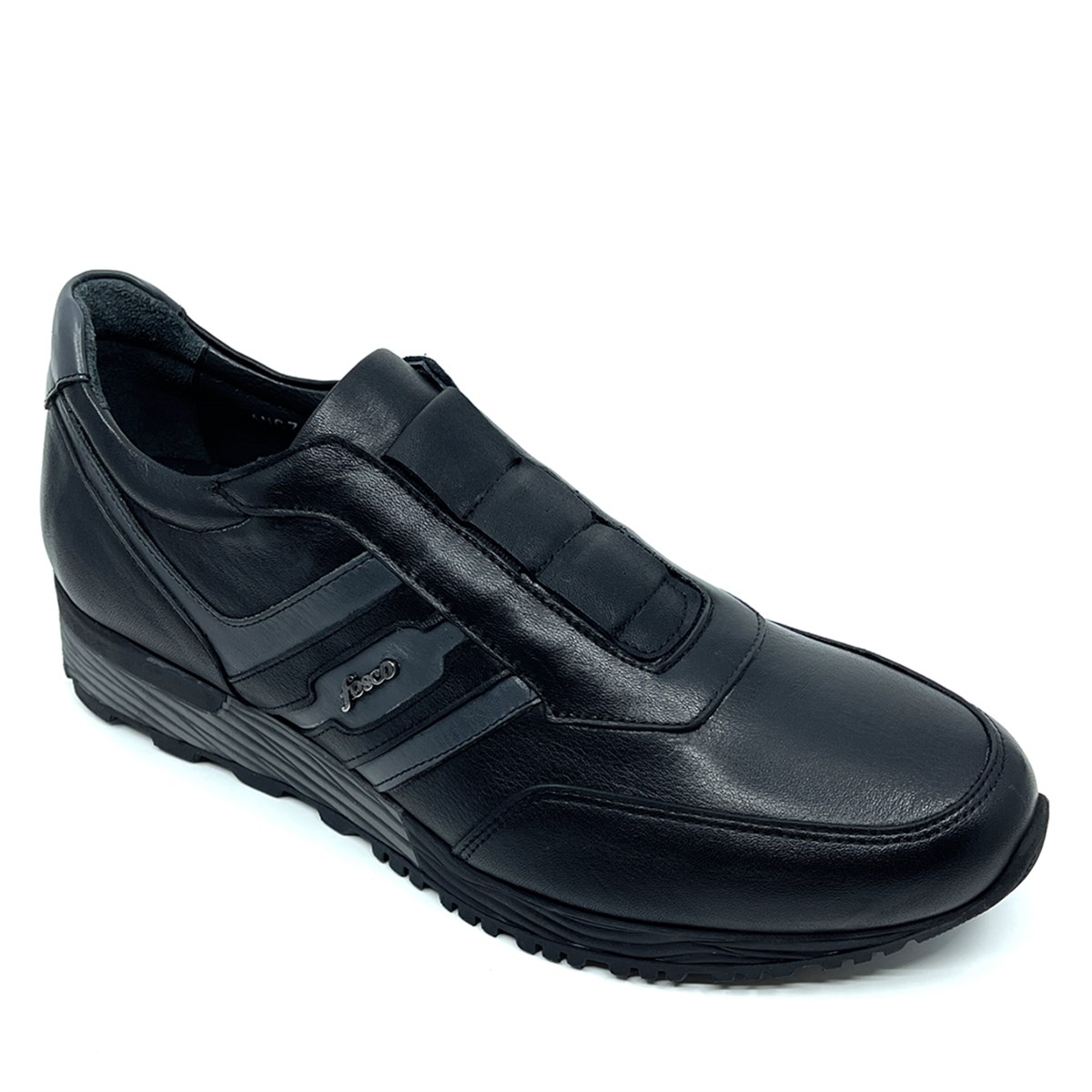 Fosco Hakiki Deri Siyah Sneaker Erkek Ayakkabı 2544 306 313 