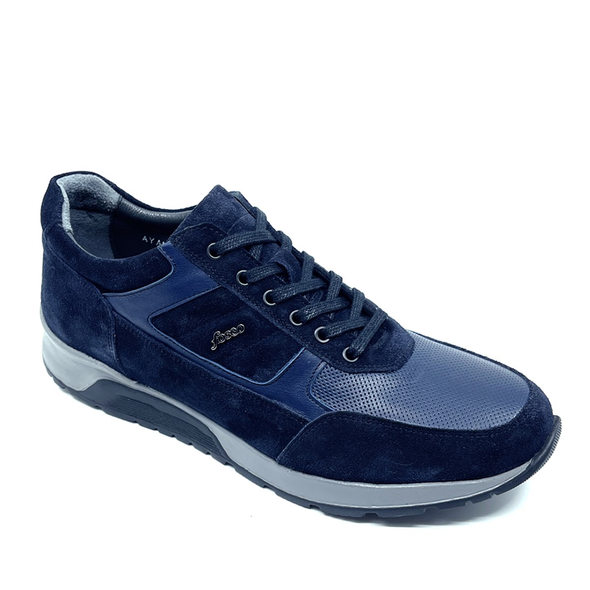 Fosco Hakiki Deri Süet Siyah Sneaker Erkek Ayakkabı 2720 912 305