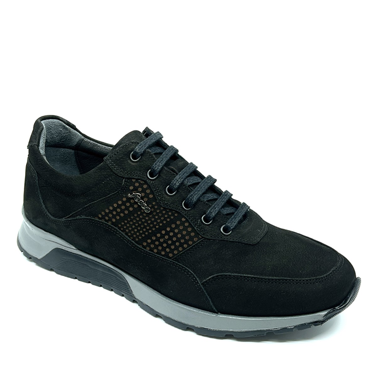 Fosco Nubuk Deri Siyah Sneaker Erkek Ayakkabı 2721 983 