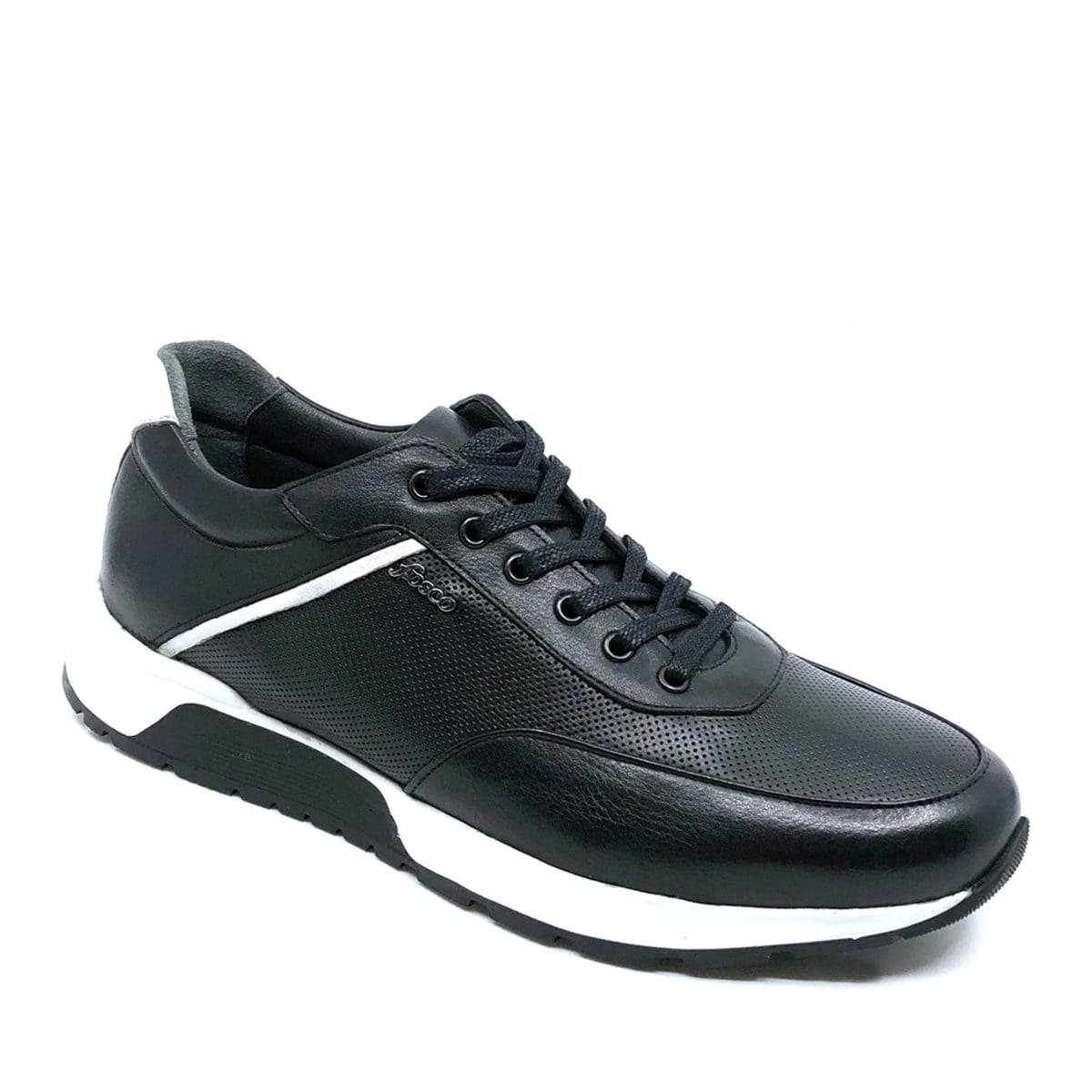 Fosco Sneakers Siyah Hakiki Deri Erkek Ayakkabı 2514 306 922