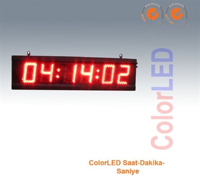 Tek Yüz Saat/Dakika/Saniye (10cm Rakam Boyu)