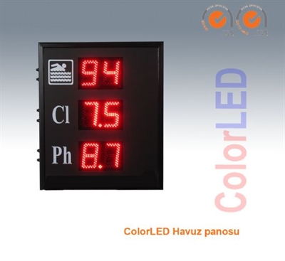 Havuz Panosu HAVUZ SICAKLIĞI 15 Cm KLOR VE PH 