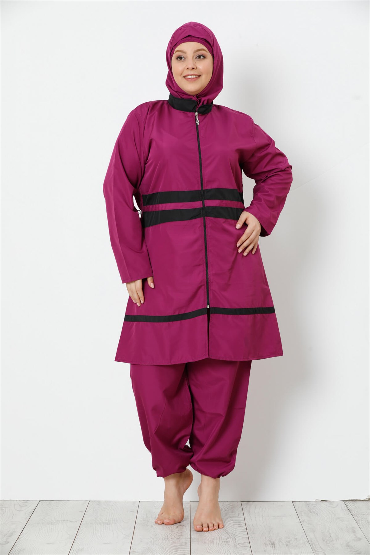 Akbeniz  Tam Tesettür Büyük Beden Mayo 28160