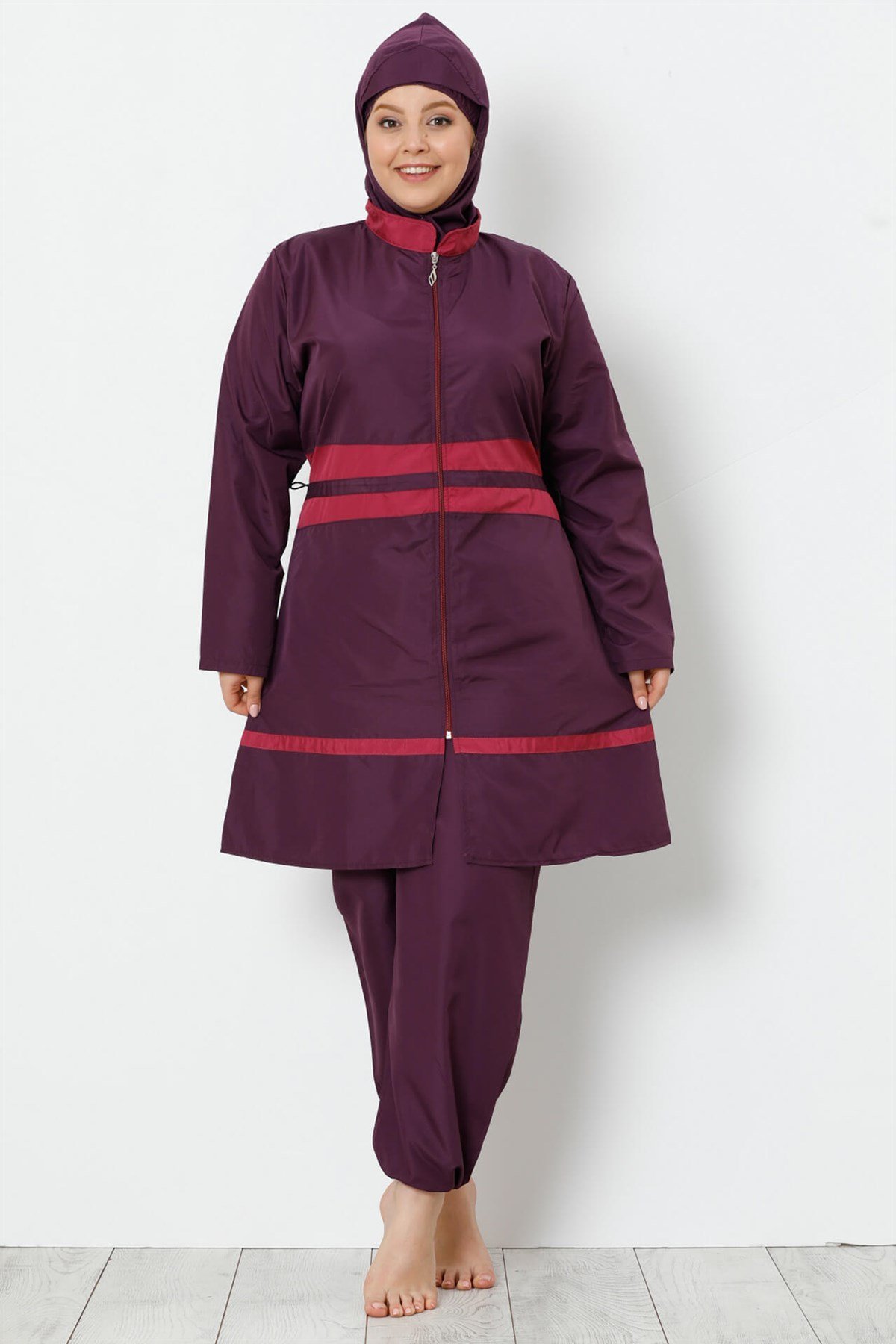 Akbeniz  Tam Tesettür Büyük Beden Mayo 28159