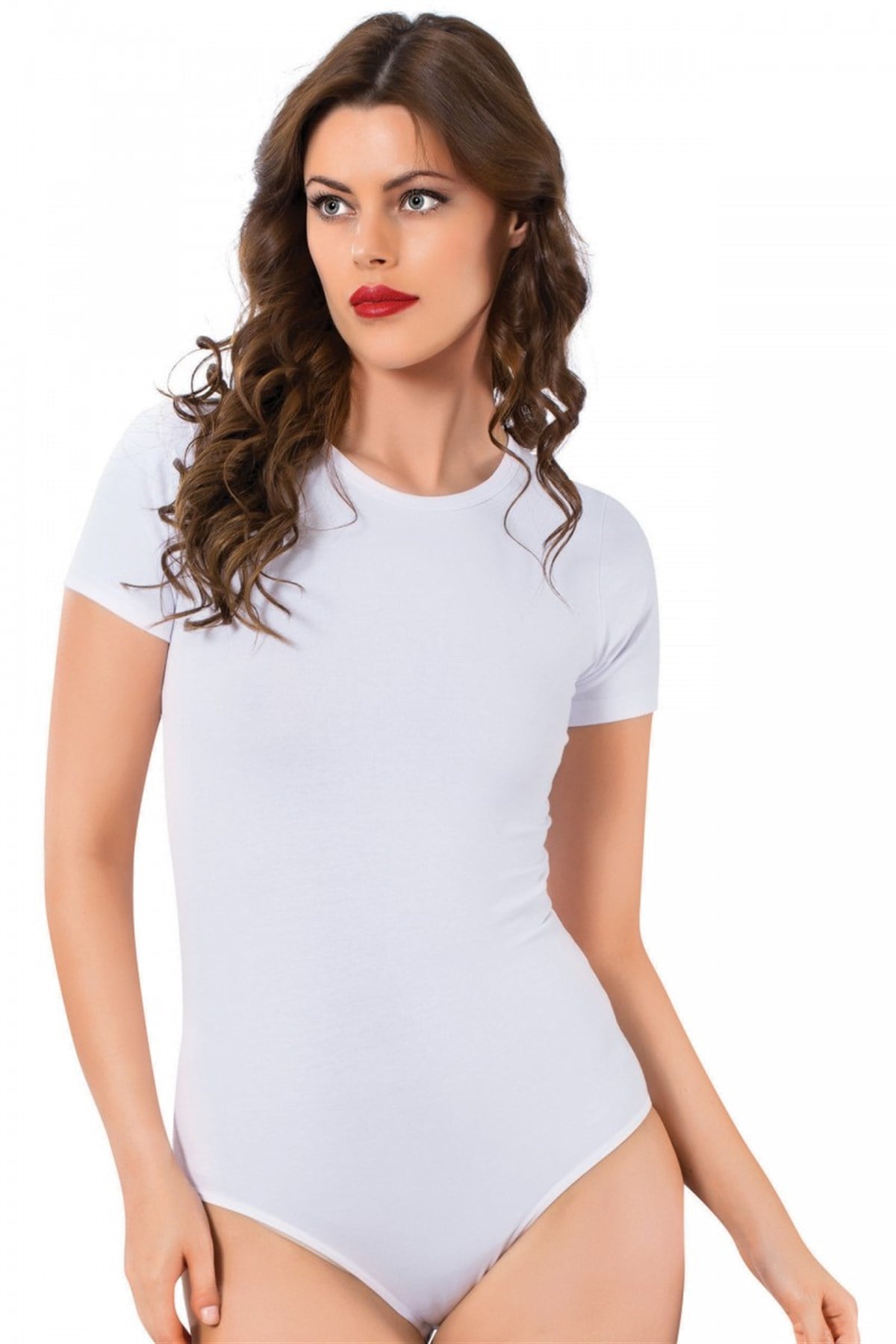 Akbeniz Bayan Kısa Kol Çıtçıtlı Body 242