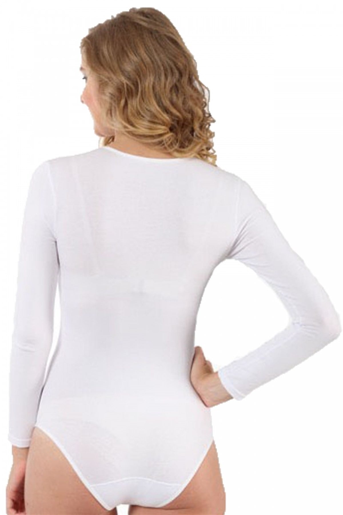 Akbeniz Bayan Uzun Kol Çıtçıtlı Body 244
