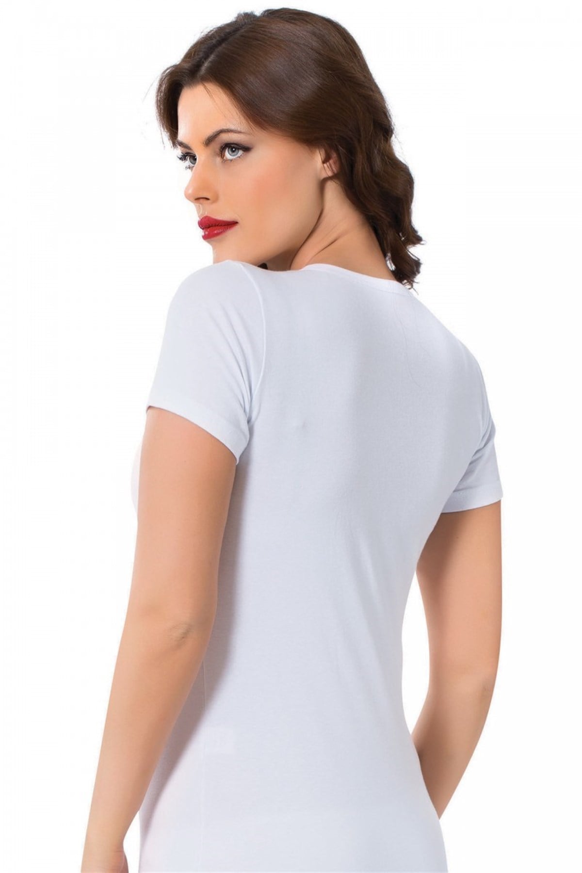 Akbeniz Bayan Kısa Kol Body 232