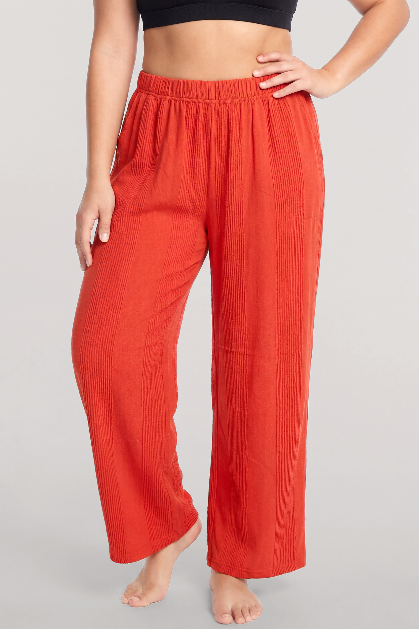 Akbeniz Büyük Beden Yelekli Yazlık Pijama Takımı Turuncu