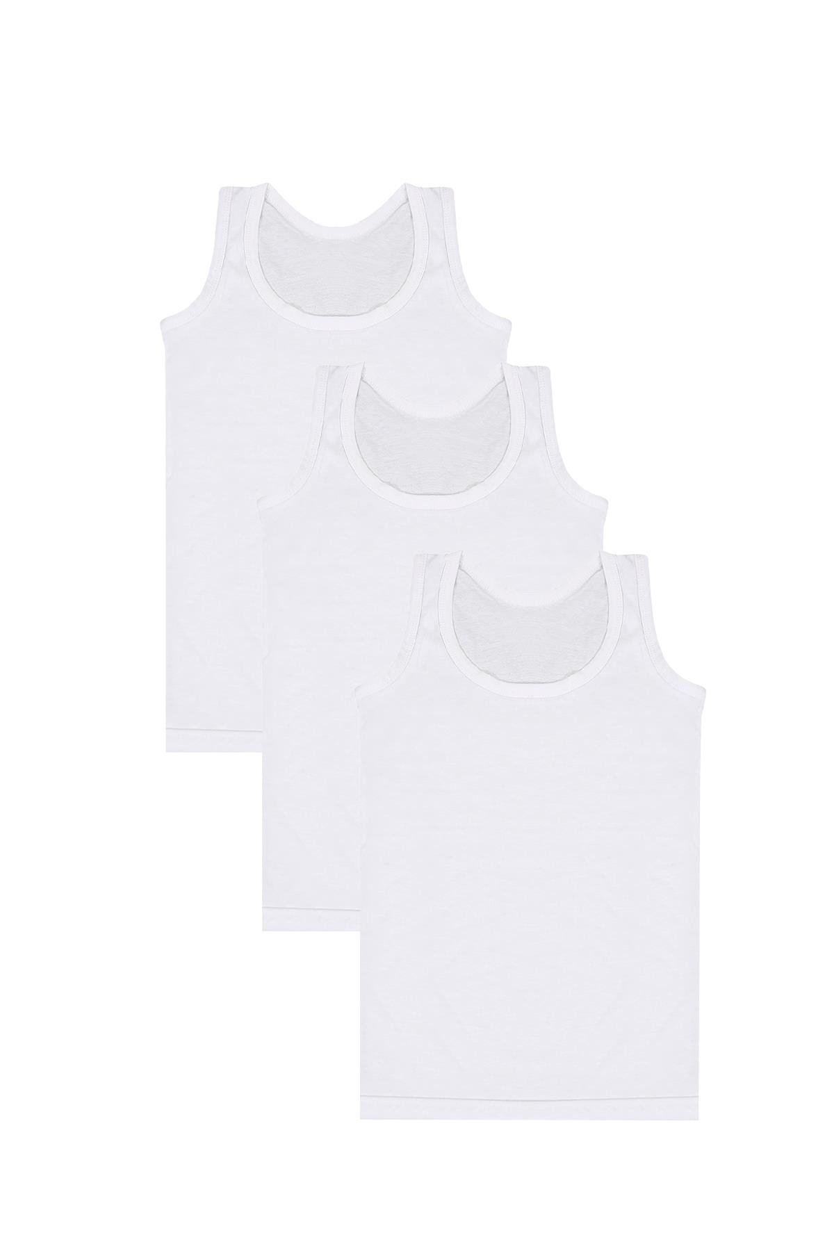 Akbeniz Erkek Çocuk 3'lü Penye Atlet