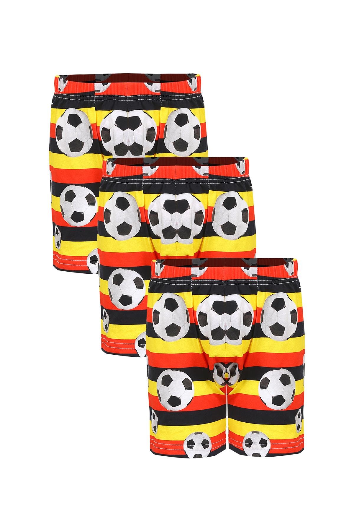 Akbeniz Erkek Çocuk 3'lü Sarı Boxer