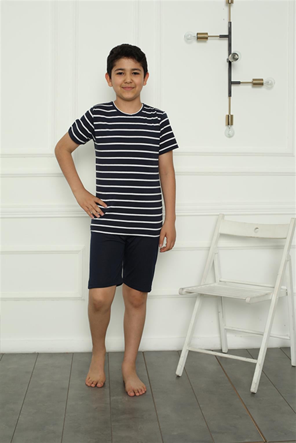 Akbeniz Erkek Çocuk Penye Şortlu Pijama Takım 20394