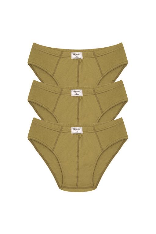 Akbeniz Erkek Pamuk 3lü Haki Slip 40129