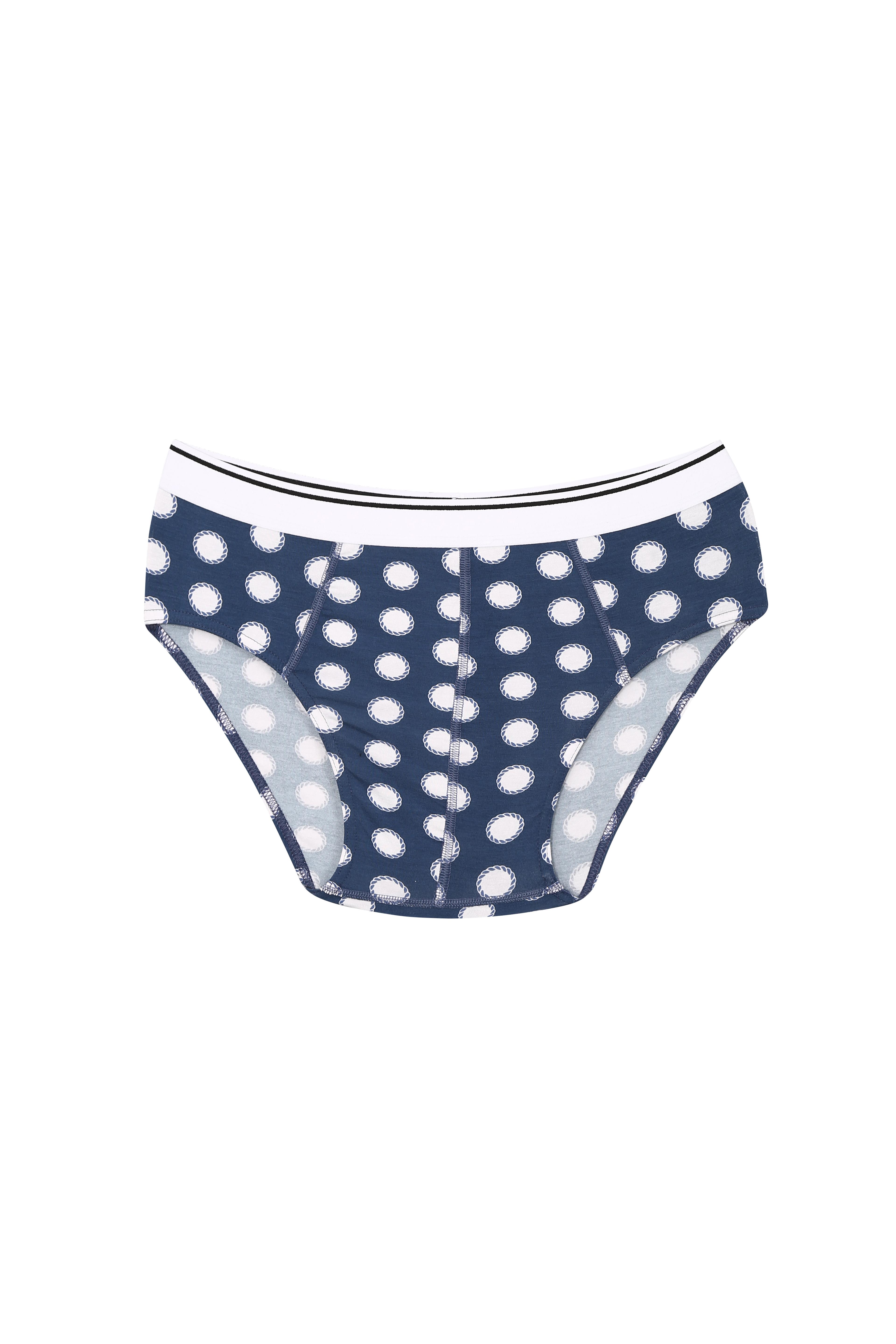 Akbeniz Erkek Pamuk Desenli Likralı Slip Lacivert 40131 