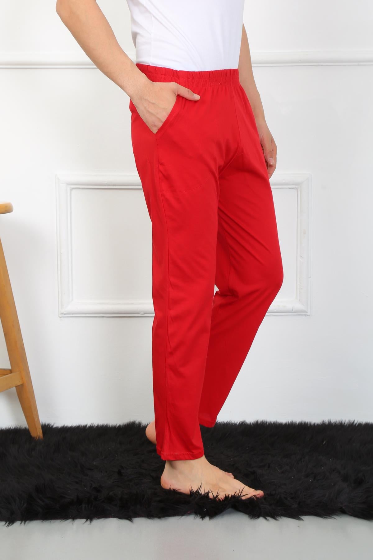 Akbeniz Erkek Pamuk Kırmızı Tek Alt Pijama 27495