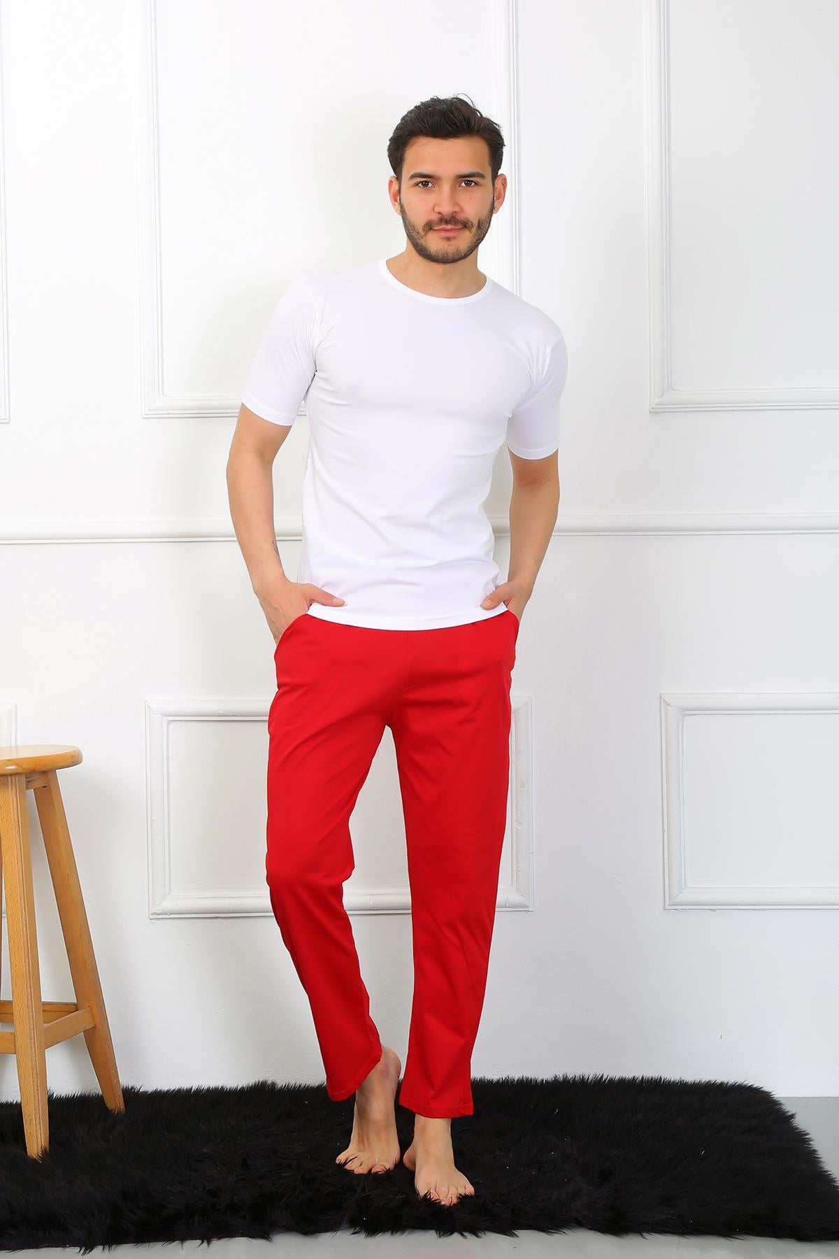 Akbeniz Erkek Pamuk Kırmızı Tek Alt Pijama 27495