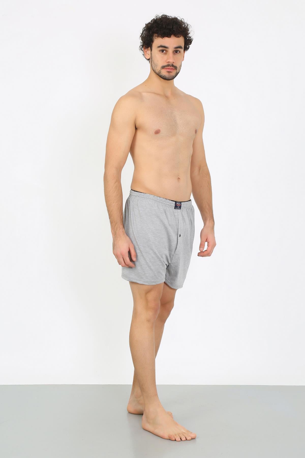 Akbeniz Erkek Penye Boxer Gri 40091