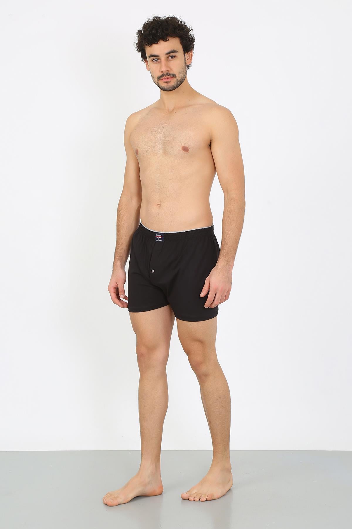 Akbeniz Erkek Penye Boxer Siyah 40091