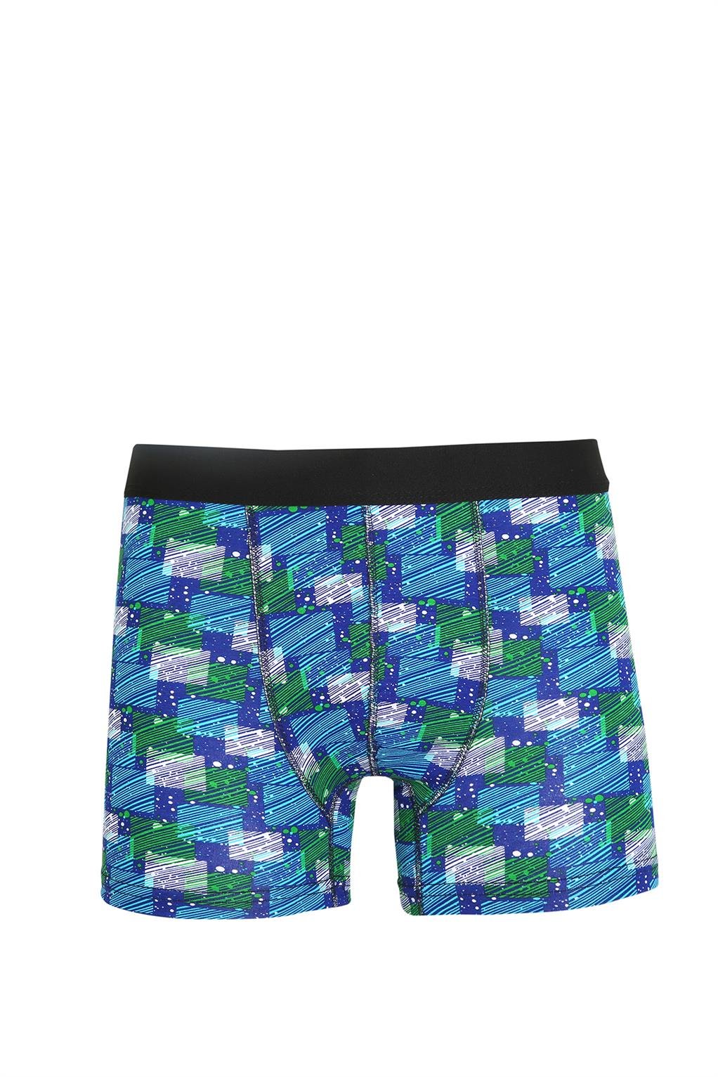 Akbeniz Erkek Penye Likralı Desenli Boxer 40118