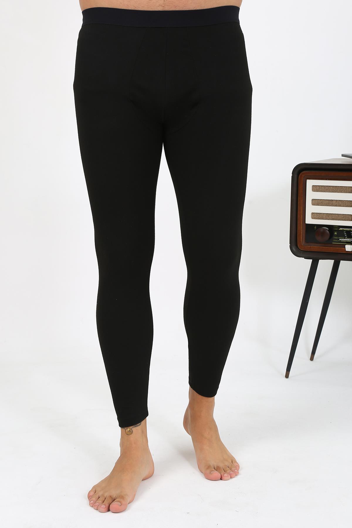 Akbeniz Erkek Termal Tayt Kışlık Tek Alt İçlik Siyah 27552