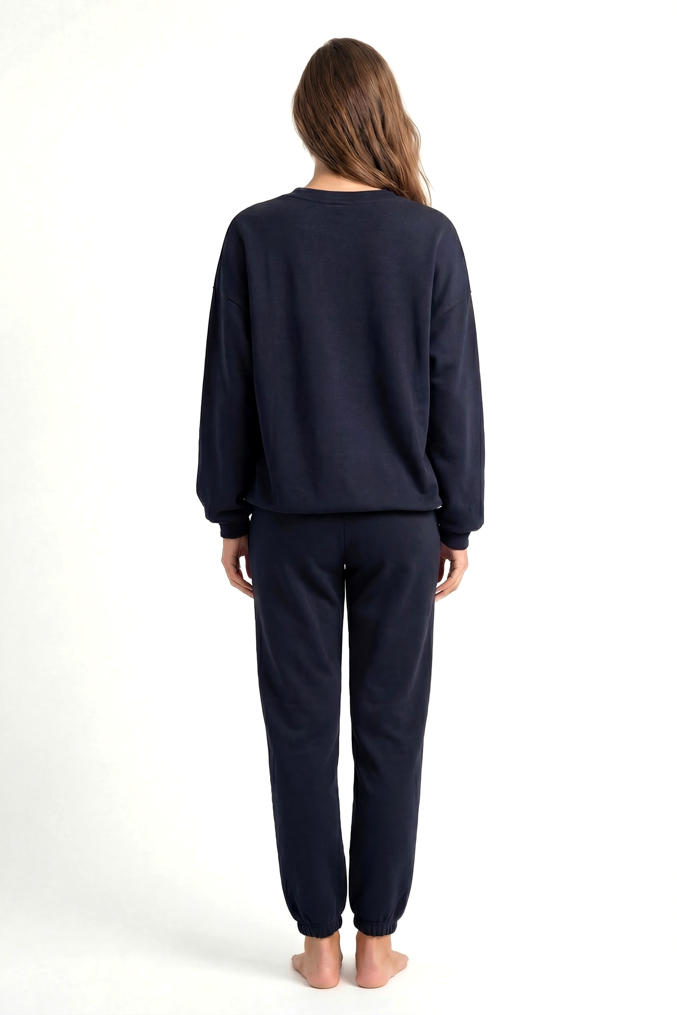 Akbeniz Kadın Basic Sweatshirt Eşofman Takımı – Siyah