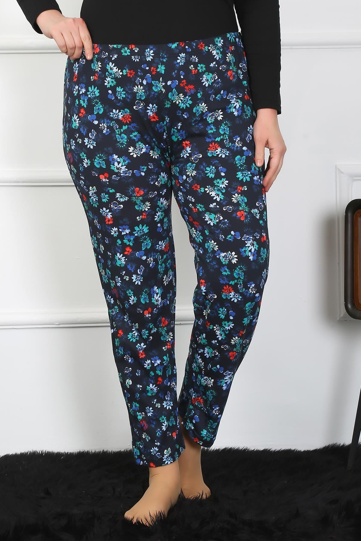 Akbeniz Kadın Büyük Beden Tek Alt Pijama 27501