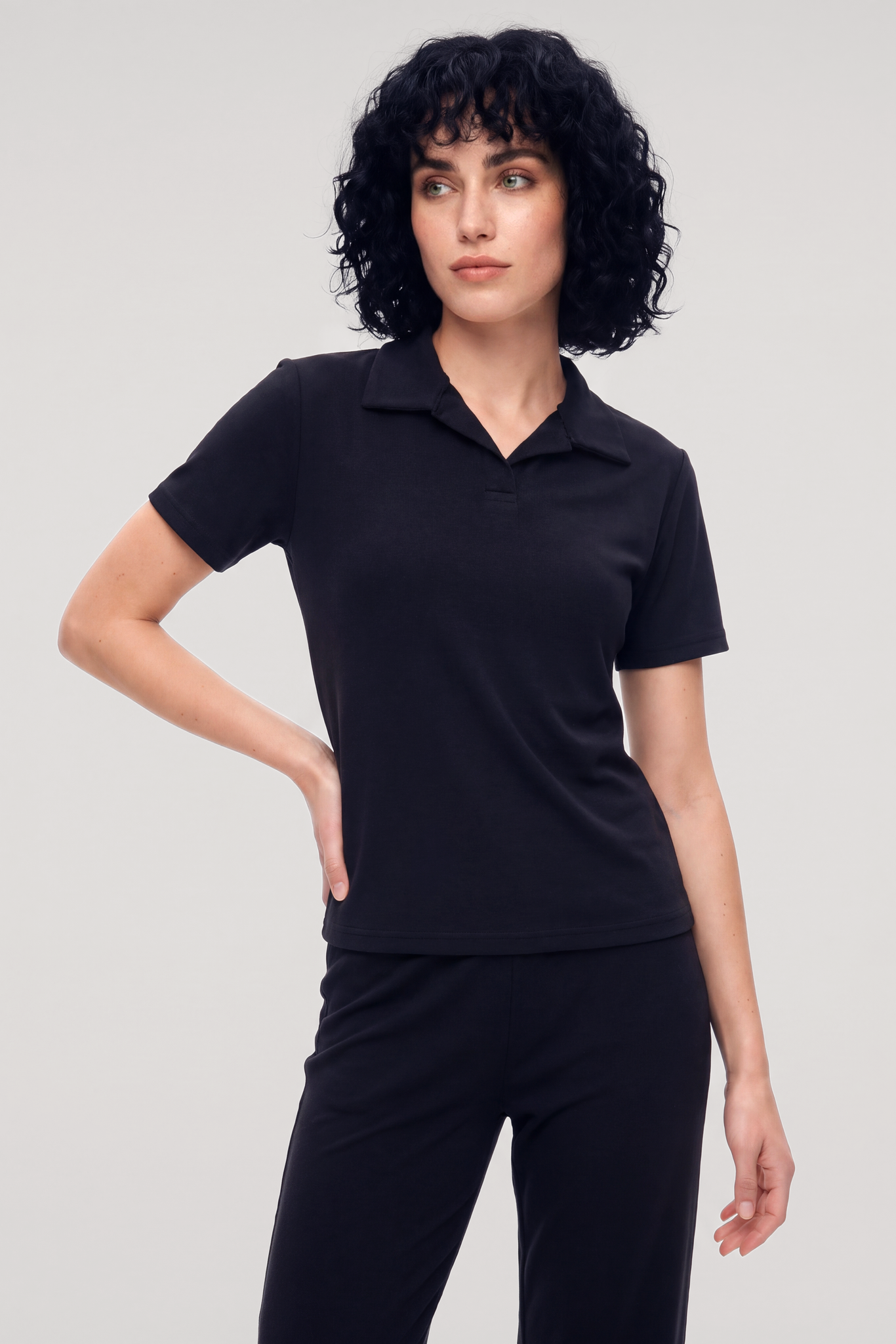Akbeniz Kadın Lacivert Polo Yaka Pijama Takımı