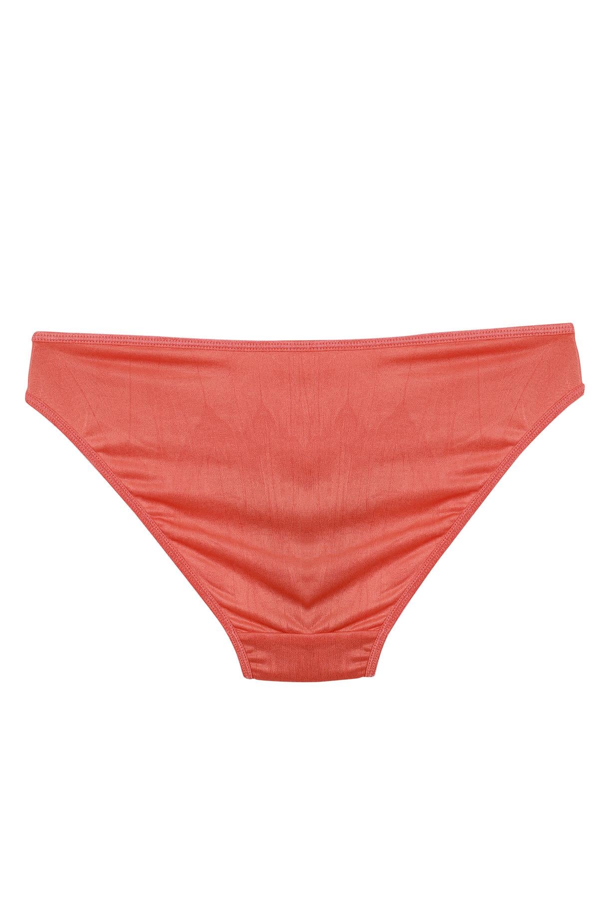 Akbeniz Kadın Mercan Rengi Dantel Detaylı 2li Slip
