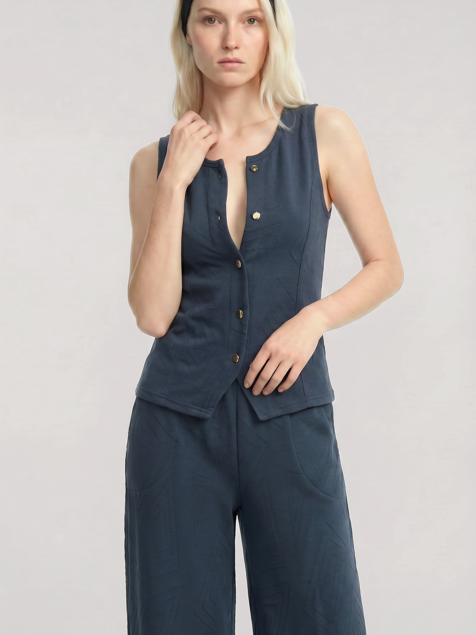 Akbeniz Kadın Minimal Kolsuz Yazlık Takım  Petrol Yeşili
