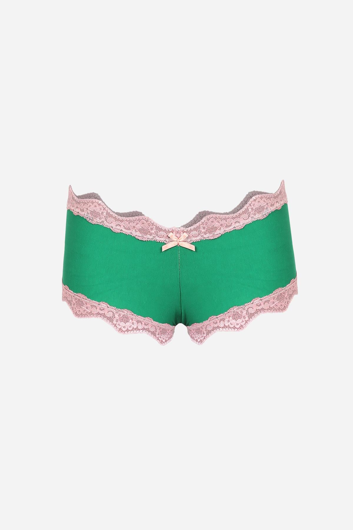 Akbeniz Kadın Pamuklu 2li Boxer Fıstık Yeşili 40277