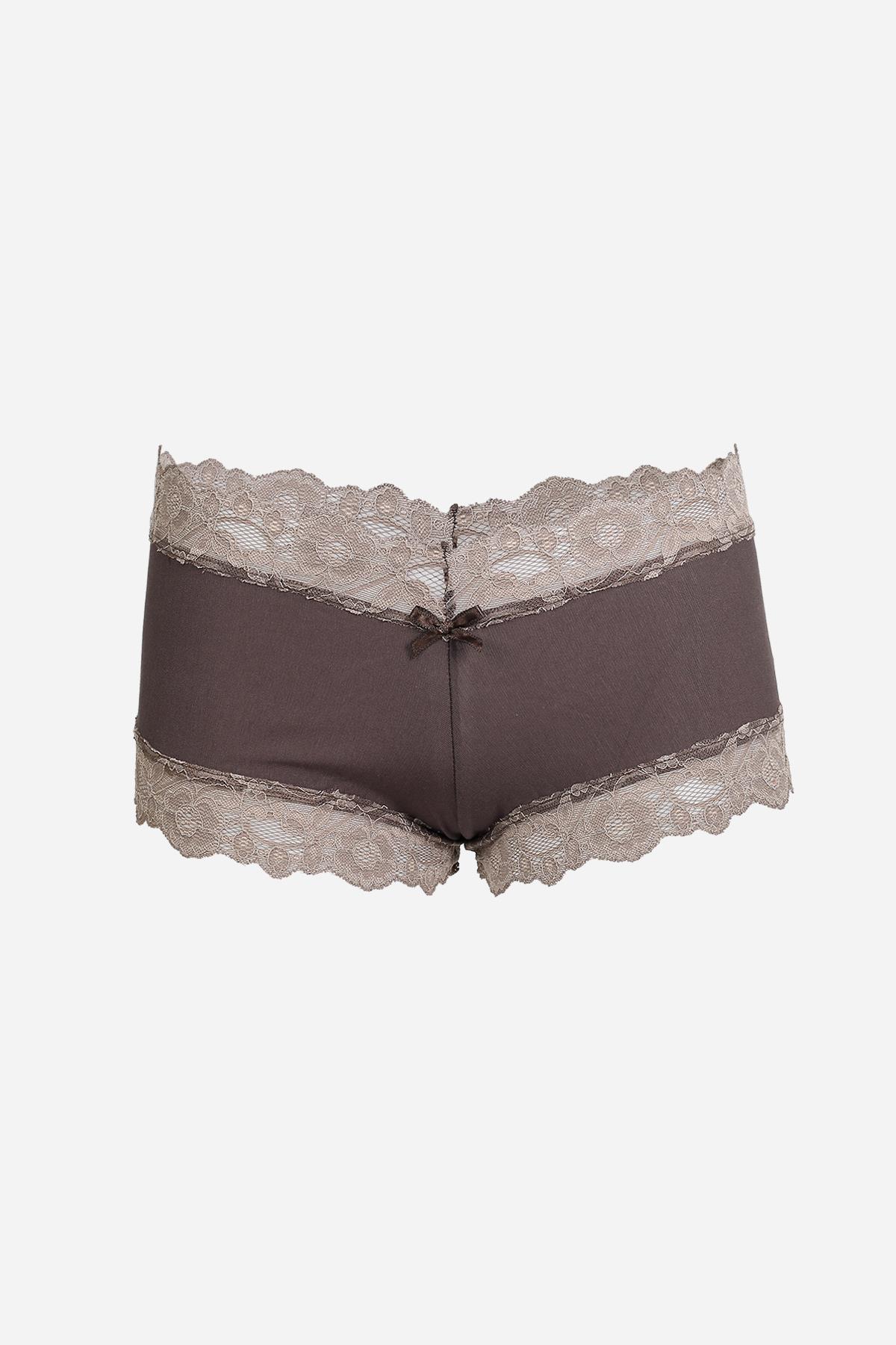 Akbeniz Kadın Pamuklu 2li Boxer Vizon 40278