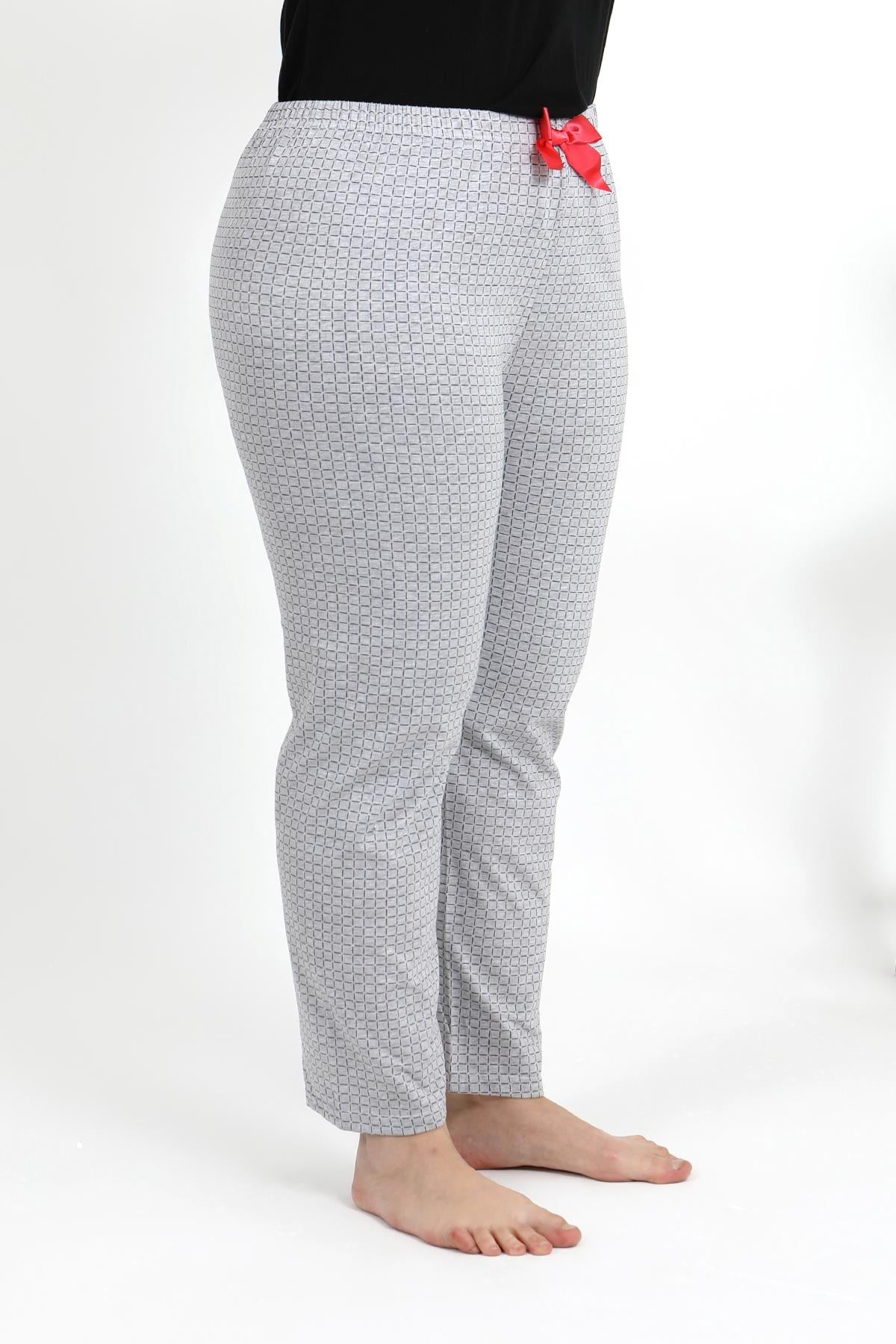 Akbeniz Kadın Pamuklu Büyük Beden Alt Pijama 27557 Gri