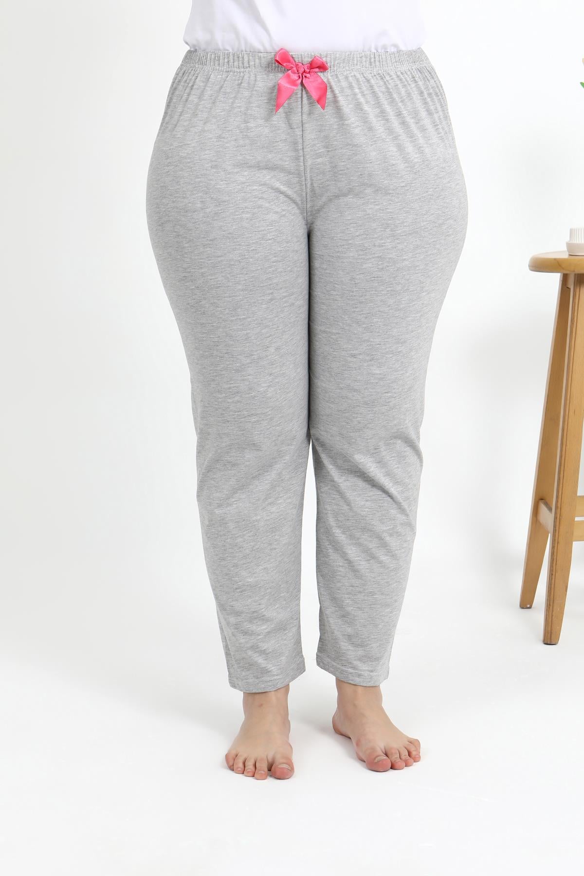 Akbeniz Kadın Pamuklu Büyük Beden Alt Pijama 27560 Gri