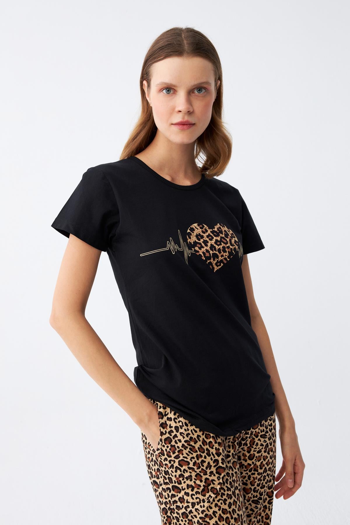 Akbeniz Kadın Penye Kısa Kol Pijama Takım 4128