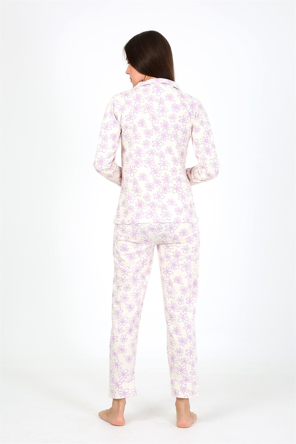 Akbeniz Kadın Penye Uzun Kol Pijama Takım 2776