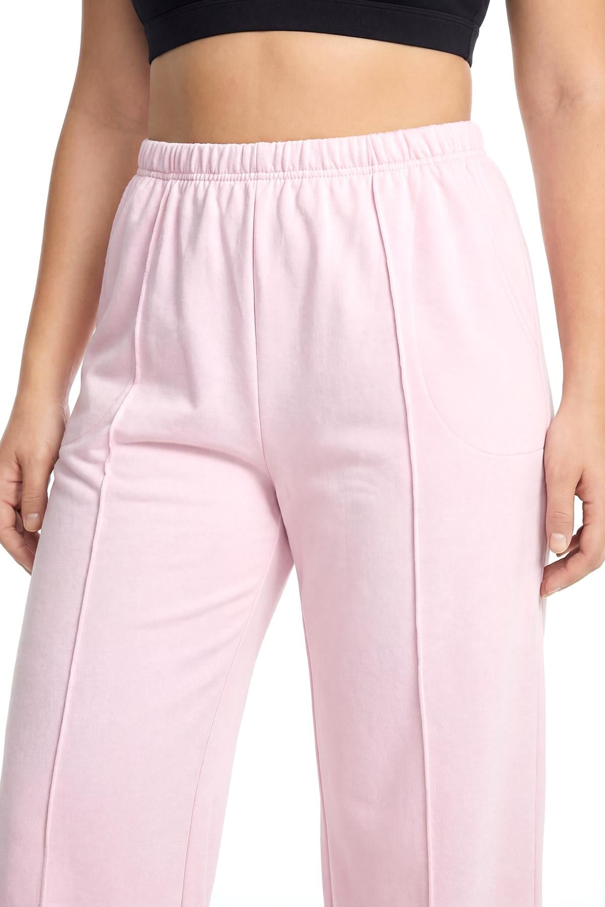 Akbeniz Kadın Pudra Pembe Büyük Beden Cepli Pijama Altı