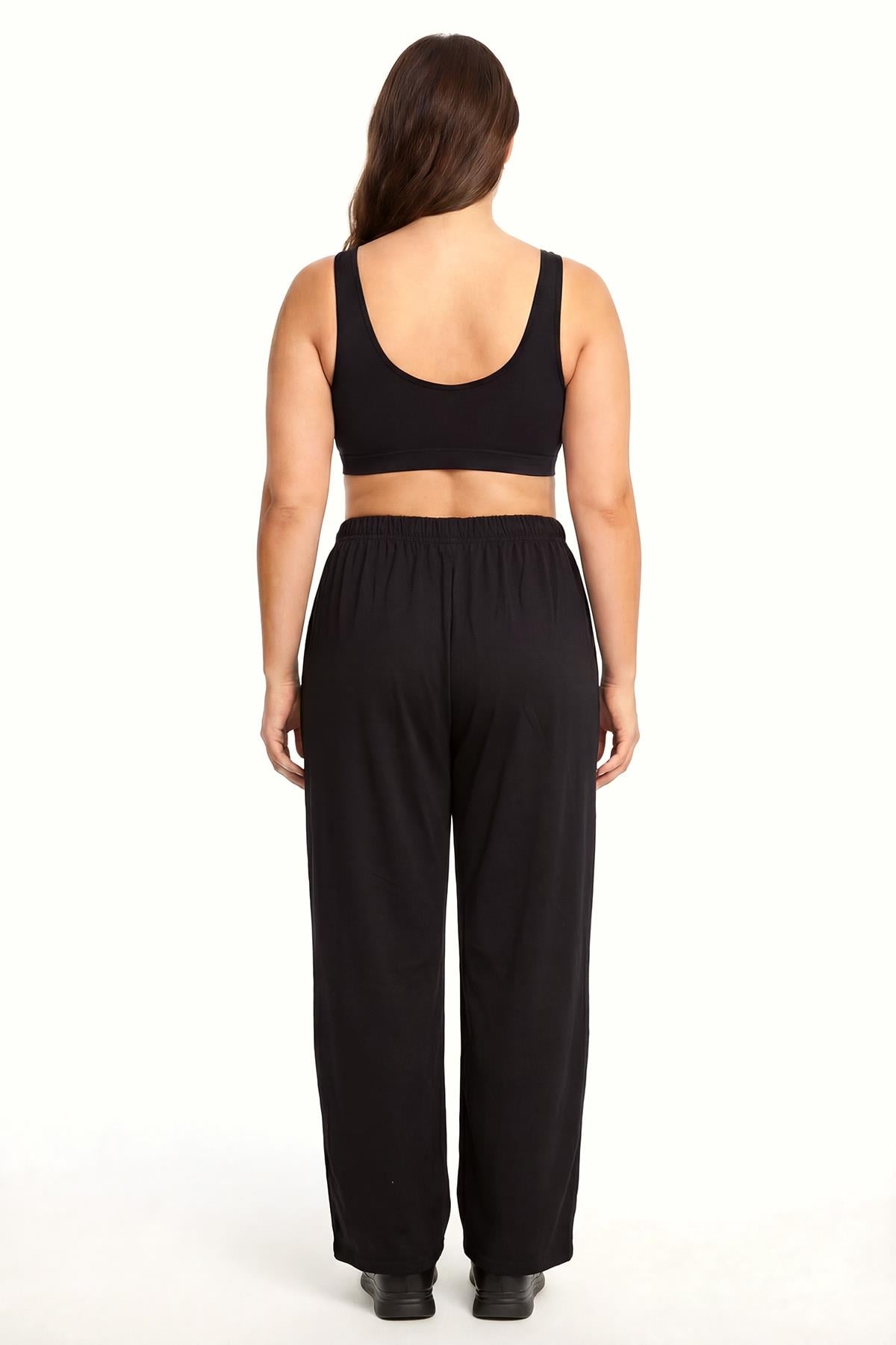 Akbeniz Kadın Siyah Büyük Beden Pijama Altı