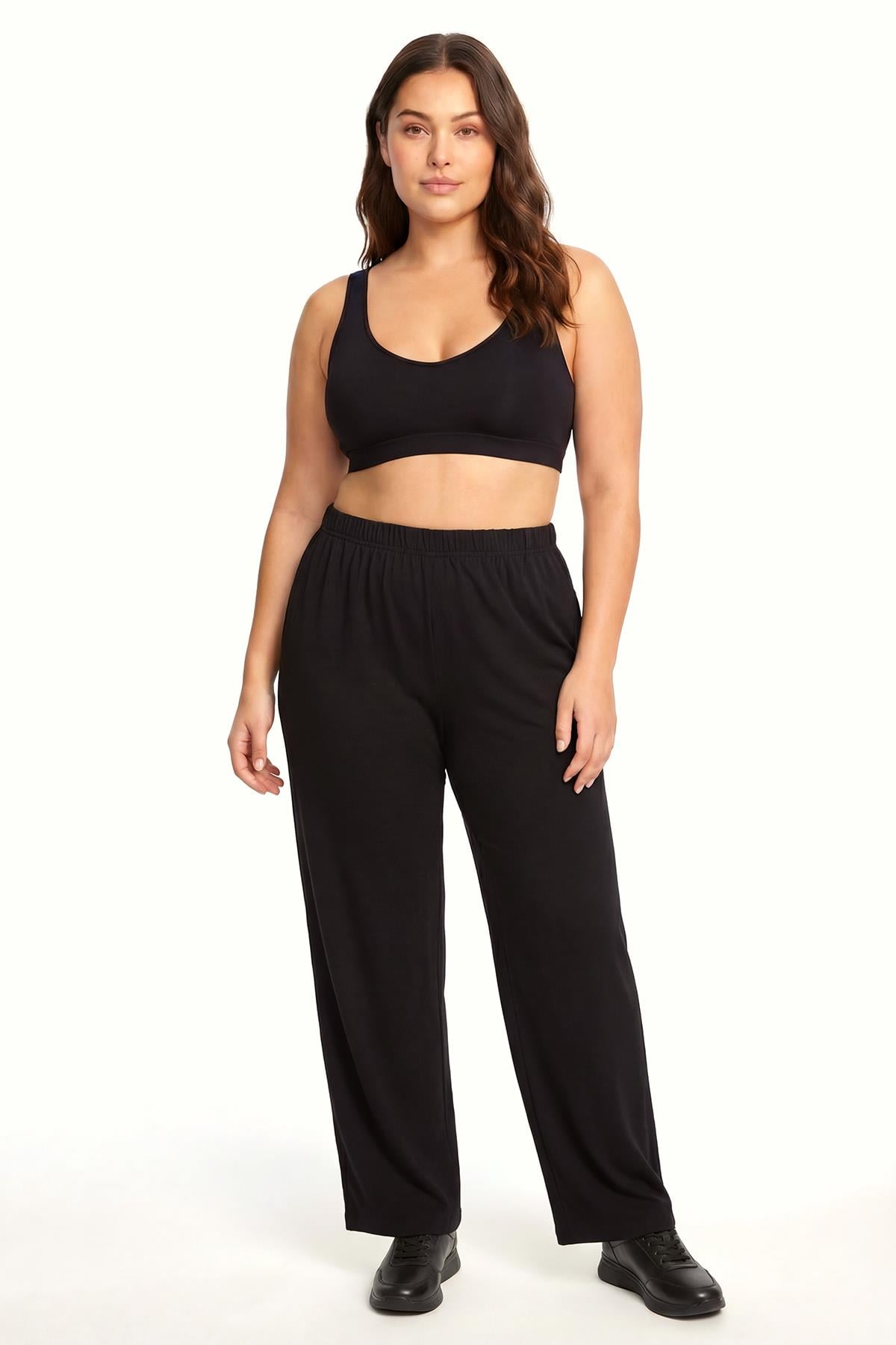 Akbeniz Kadın Siyah Büyük Beden Pijama Altı