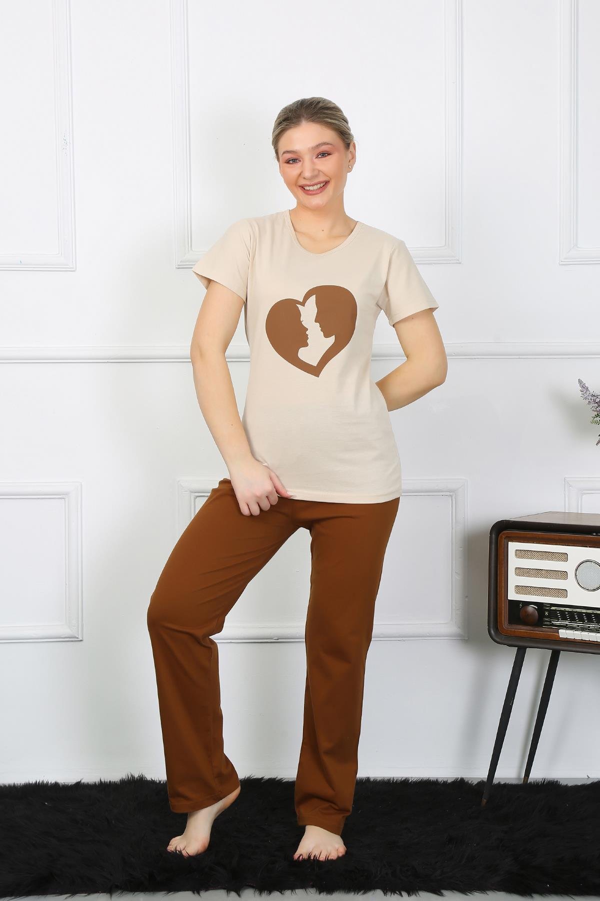 Akbeniz Kısa Kol Penye Pijama Takımı 4209