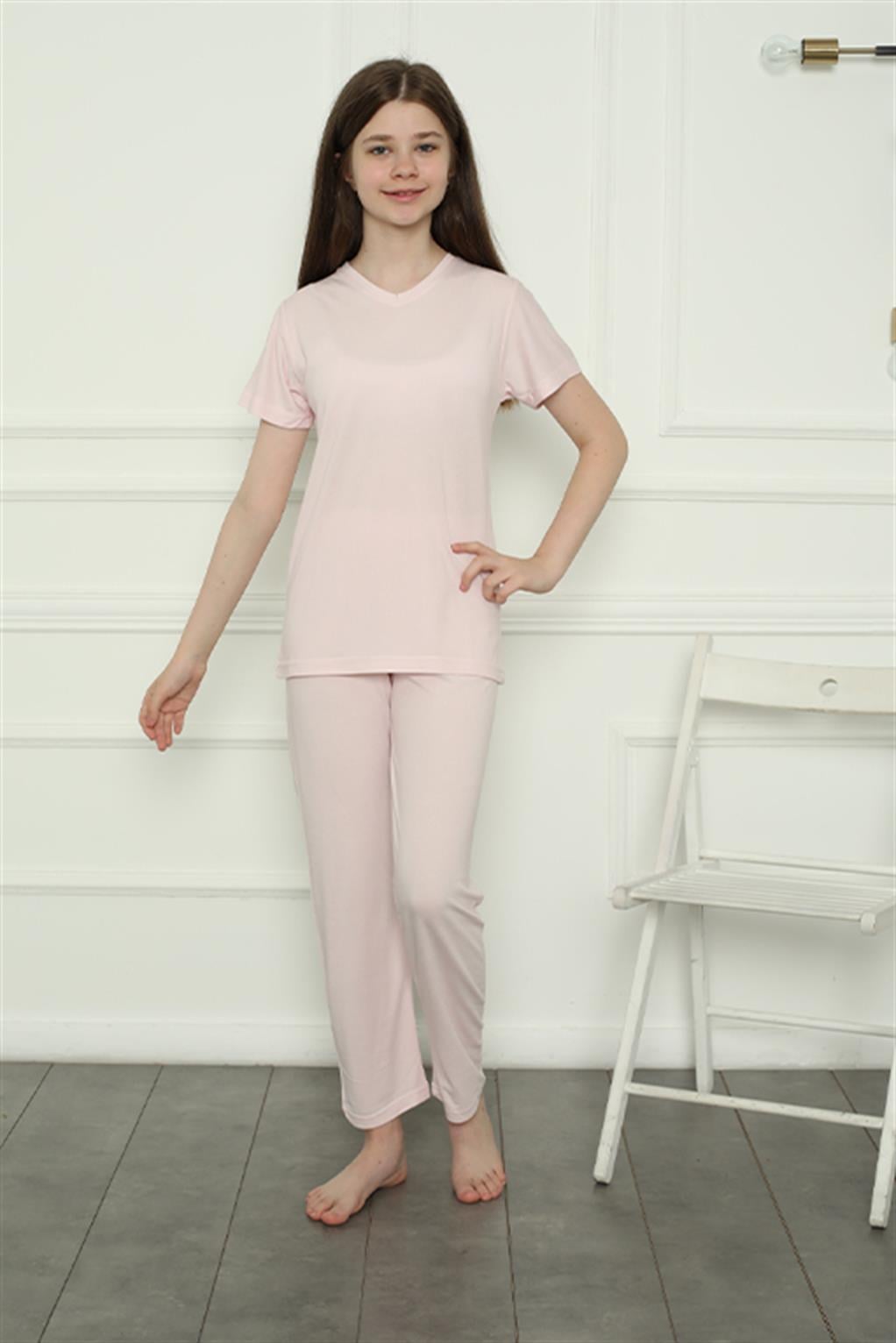 Akbeniz Kız Çocuk Penye Pijama Takım 20400