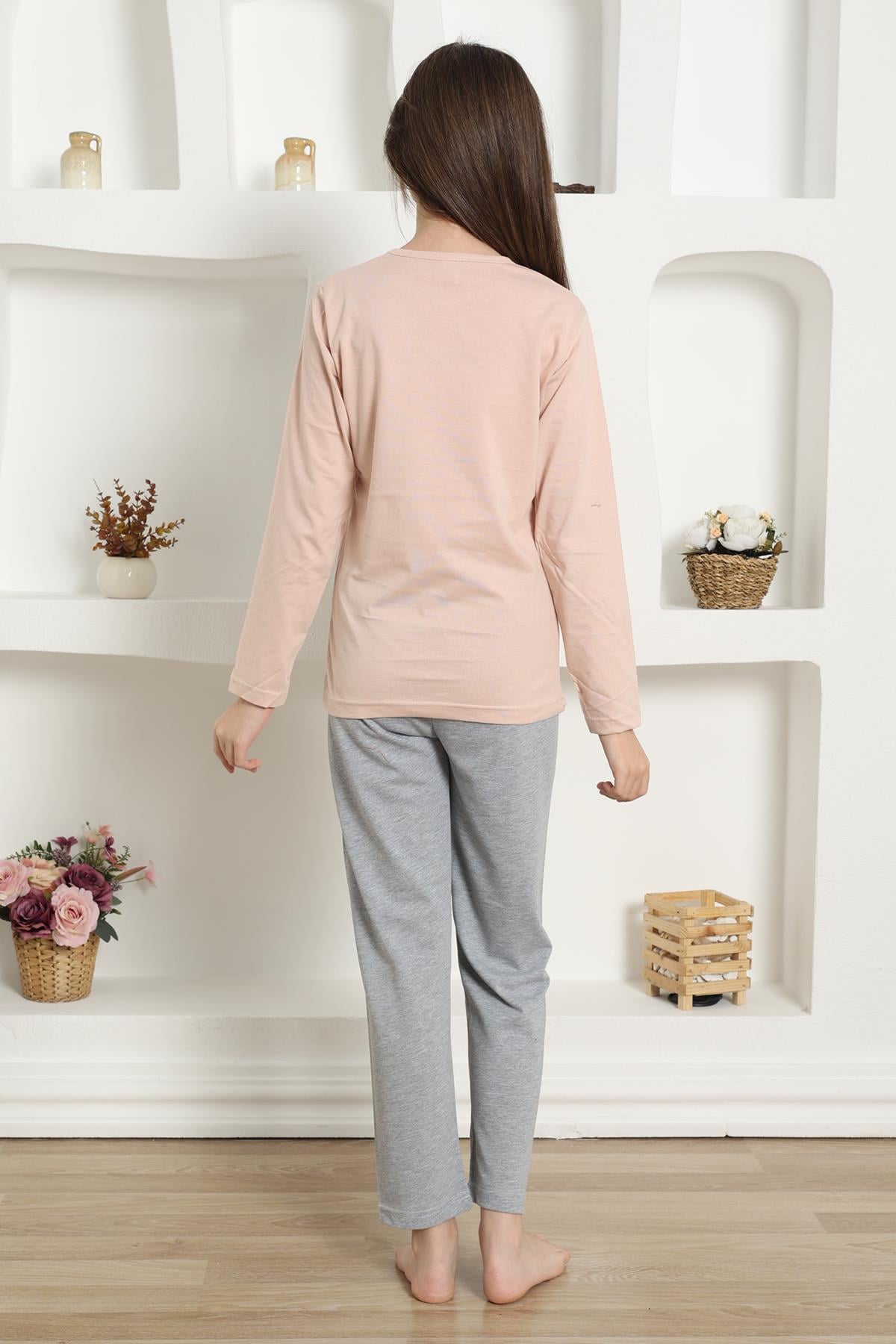 Akbeniz Kız Çocuk Penye Pijama Takım 20425
