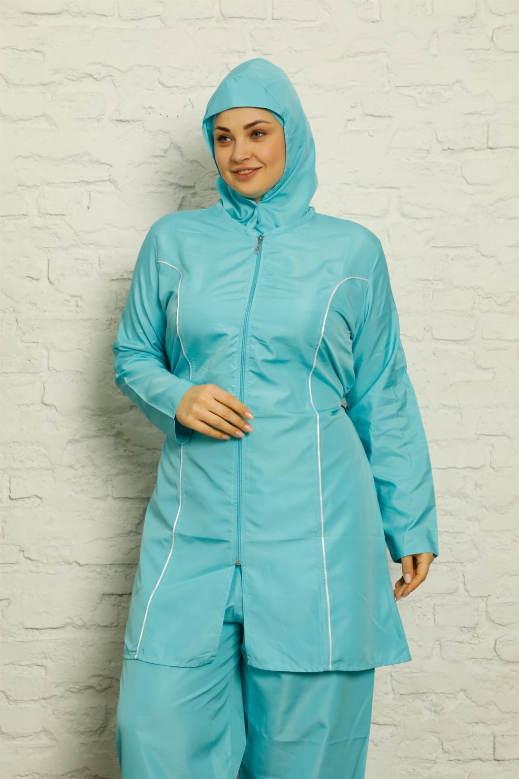 Akbeniz Tam Tesettür Büyük Beden Mayo 32014