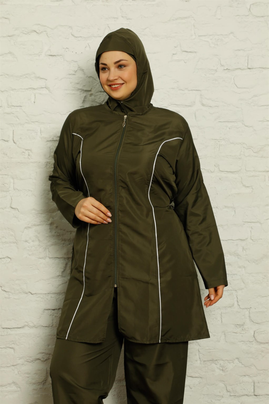 Akbeniz Tam Tesettür Büyük Beden Mayo 32013