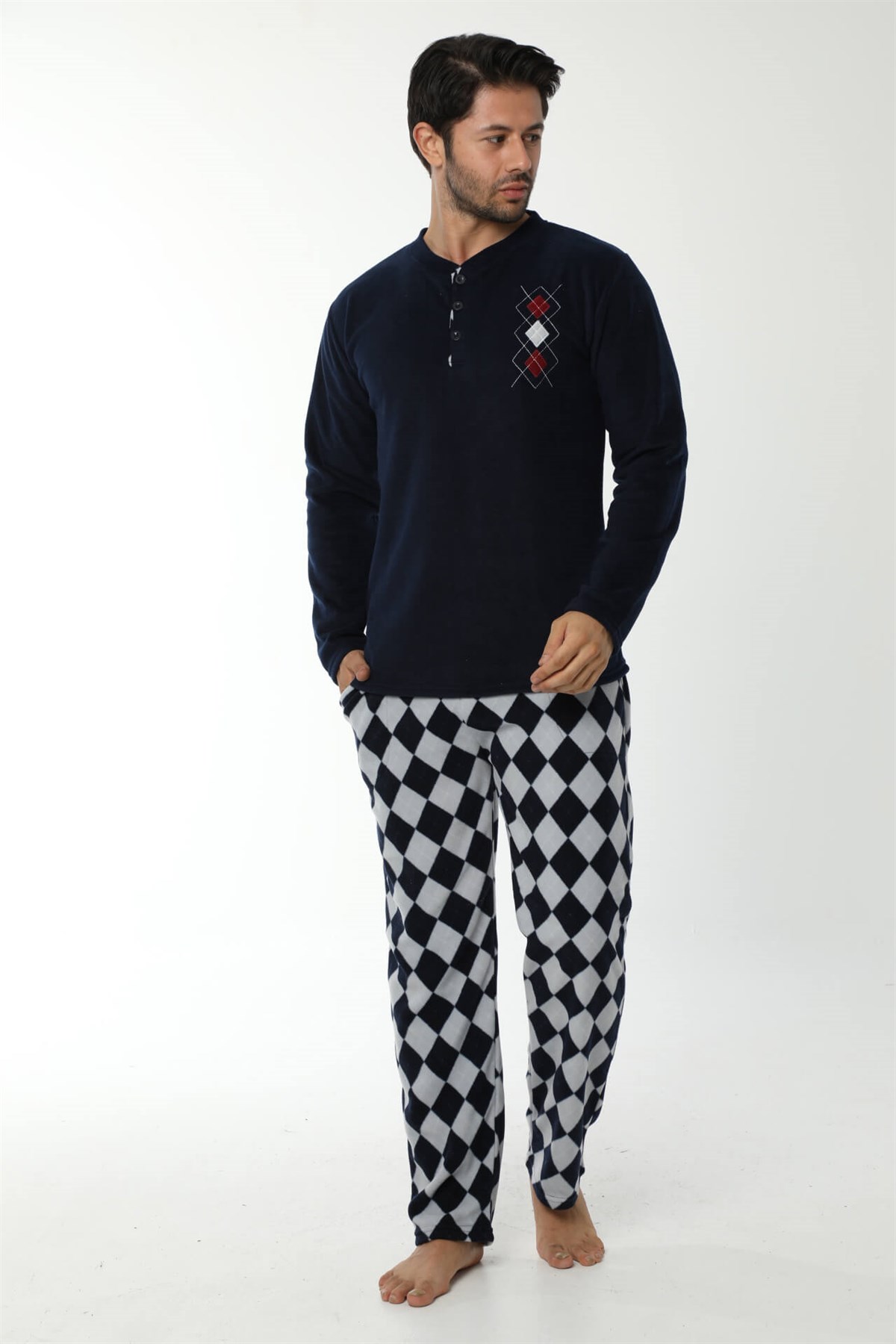 Akbeniz WelSoft Polar Erkek Pijama Takımı 6717