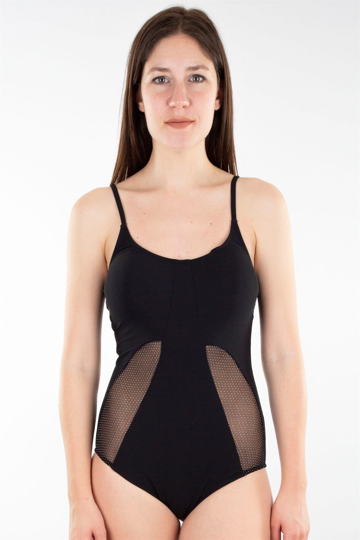 İp Askılı Transparan Siyah Mayo - 25364