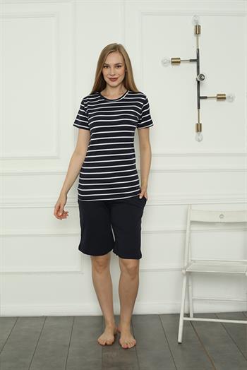 Akbeniz Aile Penye Şortlu Pijama Takım (anne - kız ) 50117 Ayrı Ayrı Satılır . Fiyatları Farklıdır